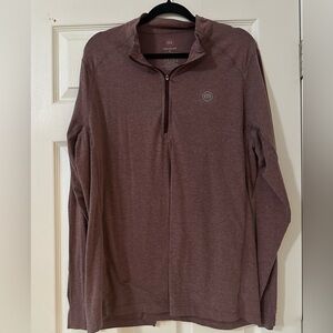 Travis Mathew Burgundy Quarter-Zip Pullover